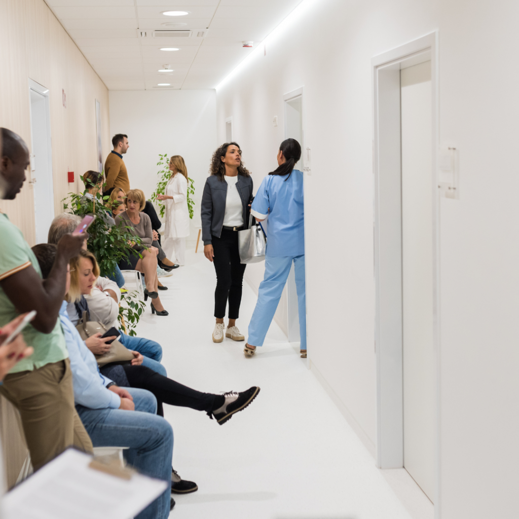 crowded waiting room